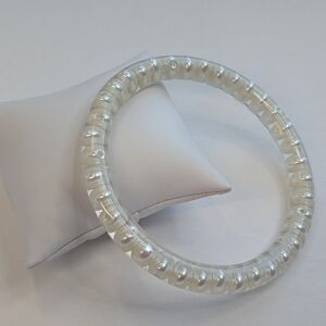 Pearl Bangle Bracelet XL - Handmade